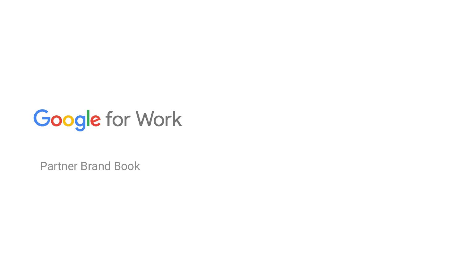 Brand Book Google for Work